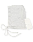 Knit Bonnet with Polkadot Grey