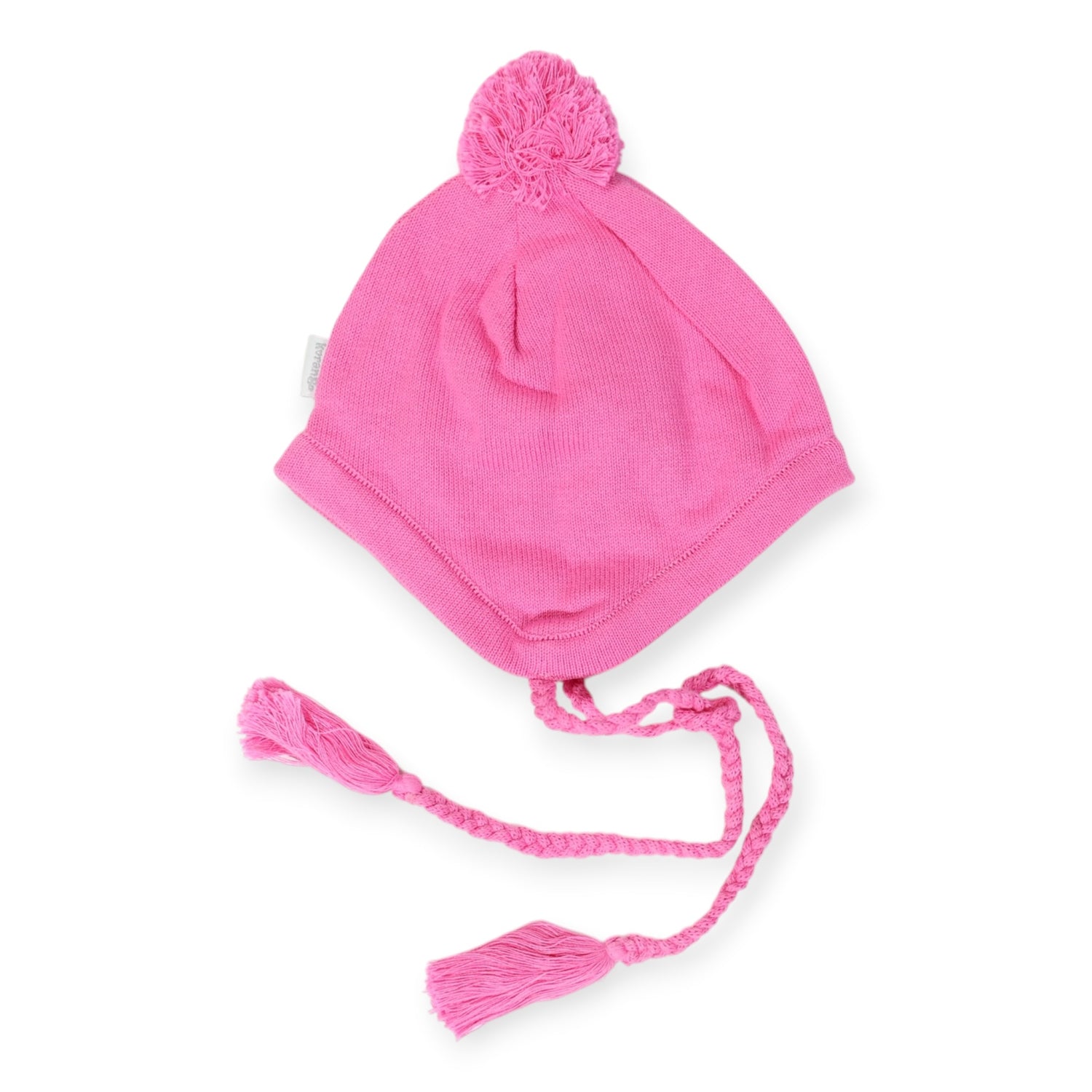 Lined Beanie with Pom Pom Pink
