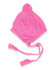Lined Beanie with Pom Pom Pink