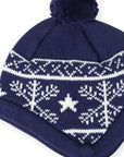 Snowflake Knit Beanie Navy