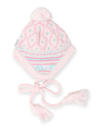 Pattern Knit Beanie Pink