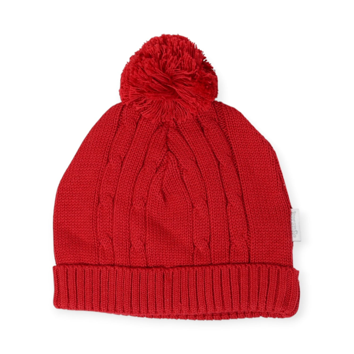 Cable Knit Beanie Red