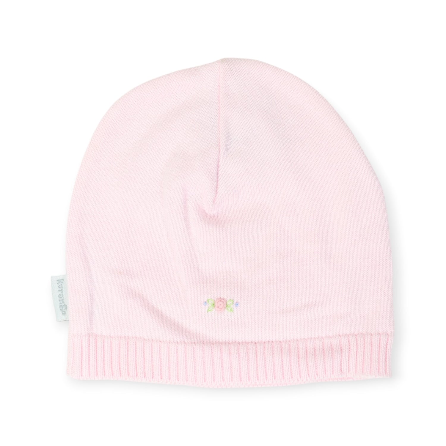 Rosettes Knit Beanie Pink