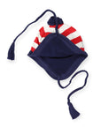 Striped Knit Beanie Red