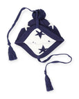 Stars Lined Knit Beanie Navy