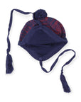 Fleck Knit Beanie Red & Navy