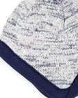 Fleck Knit Beanie White & Navy