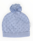 Organic Knit Beanie Blue