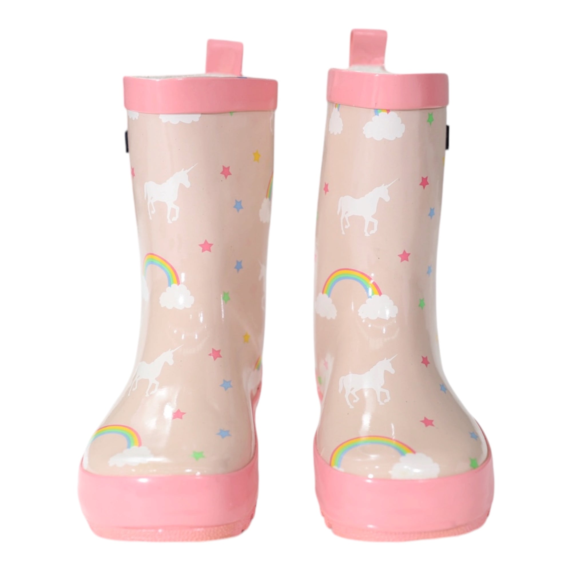 Unicorn &amp; Rainbows Gumboot Dusty Pink Gloss