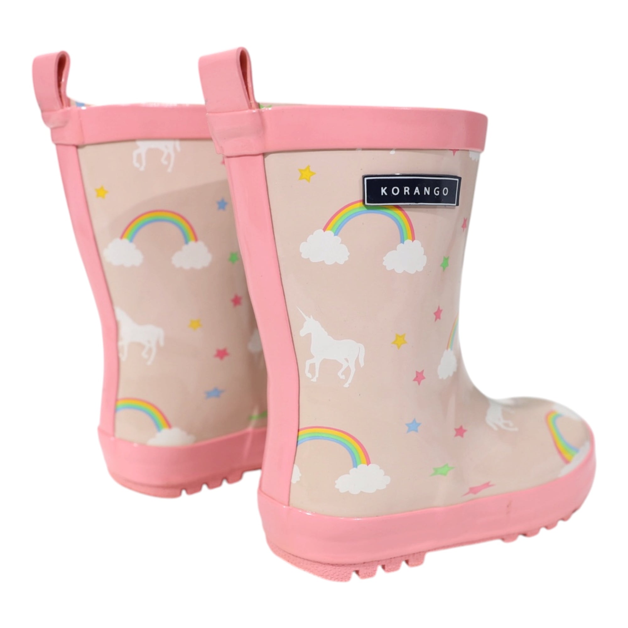 Unicorn &amp; Rainbows Gumboot Dusty Pink Gloss