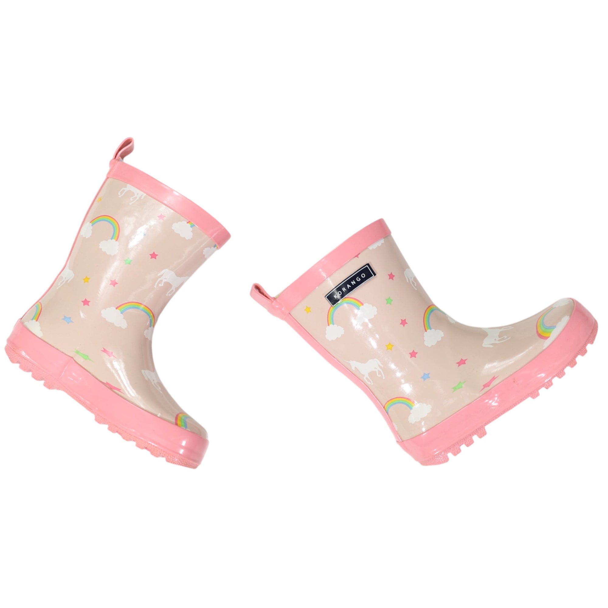 Unicorn &amp; Rainbows Gumboot Dusty Pink Gloss