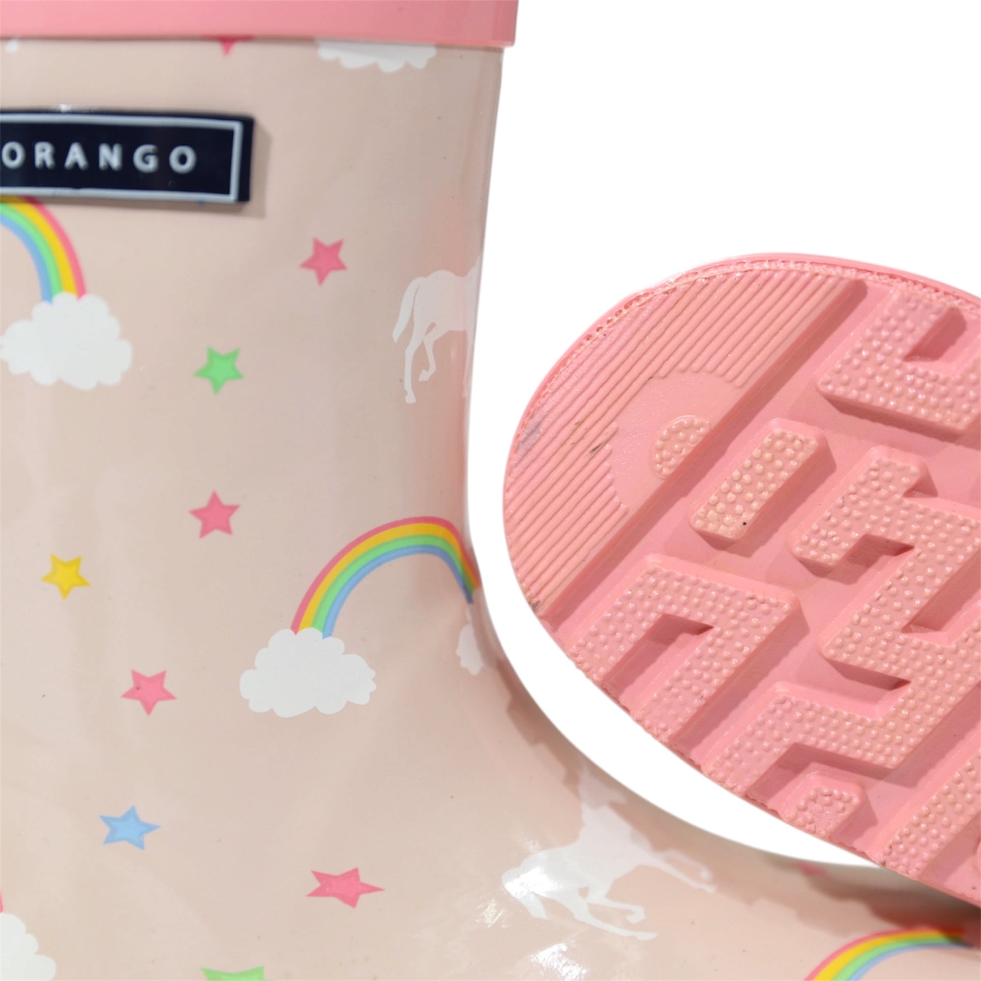 Unicorn &amp; Rainbows Gumboot Dusty Pink Gloss