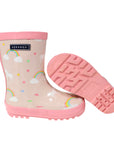 Unicorn & Rainbows Gumboot Dusty Pink Gloss