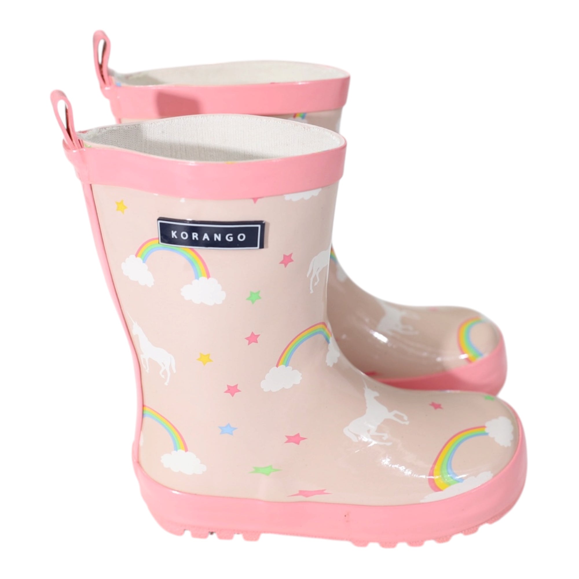 Unicorn &amp; Rainbows Gumboot Dusty Pink Gloss