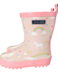 Unicorn & Rainbows Gumboot Dusty Pink Gloss