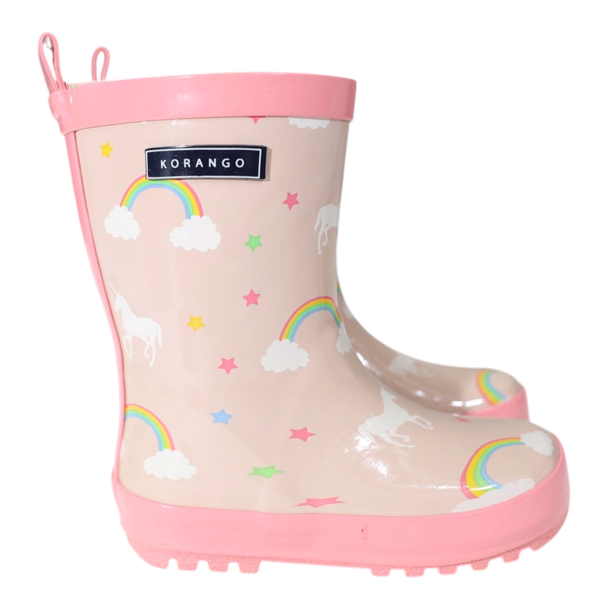 Unicorn &amp; Rainbows Gumboot Dusty Pink Gloss