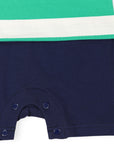 Kombi Van Short Sleeve Romper Green Stripe