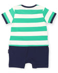Kombi Van Short Sleeve Romper Green Stripe