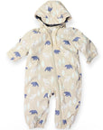 Bear Colour Change Sherpa Lined Zip Rain Suit Tapioca