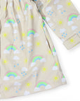 Sunshine & Rainbows Polar Fleece Lined Raincoat Tapioca