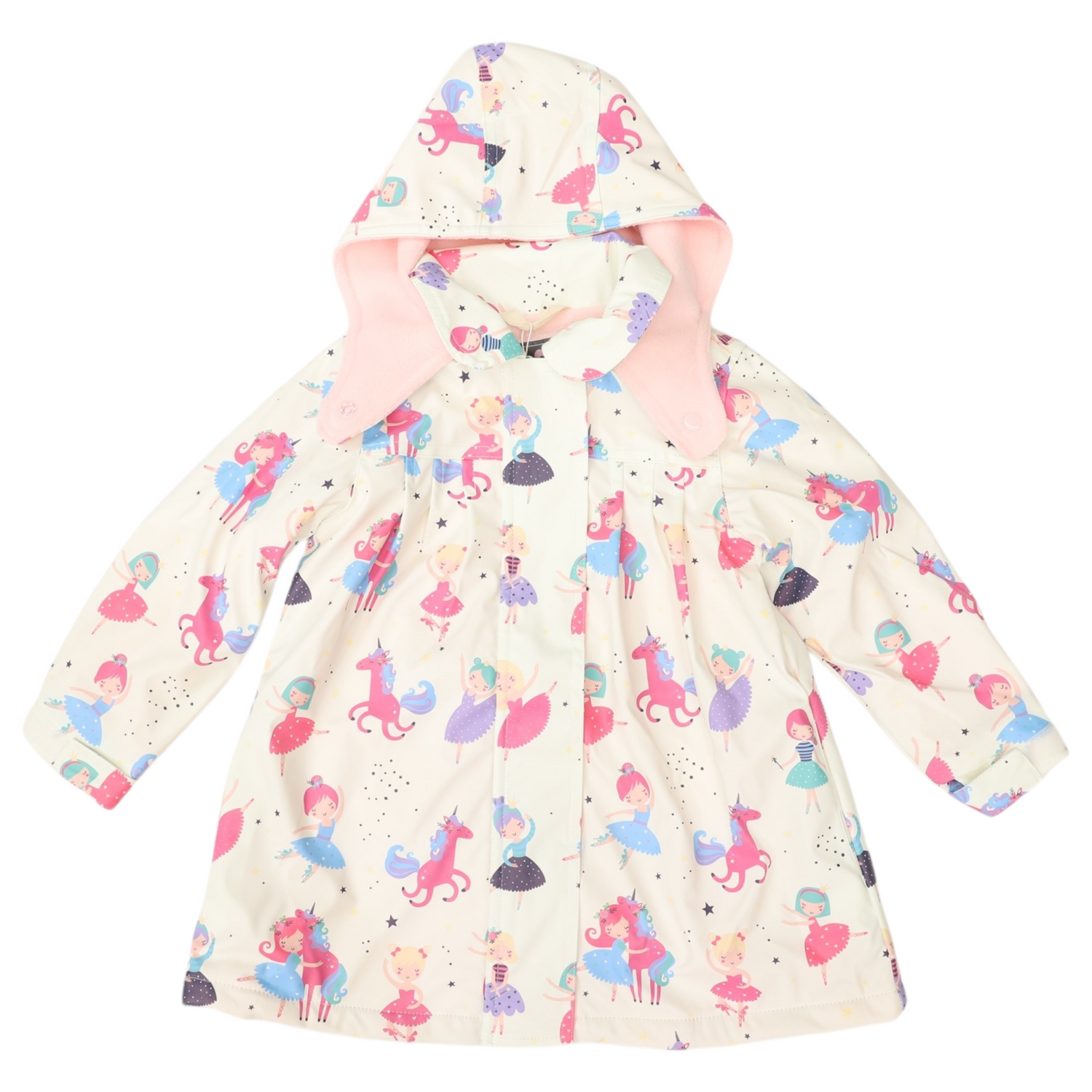 Dancing Unicorn Raincoat Cream