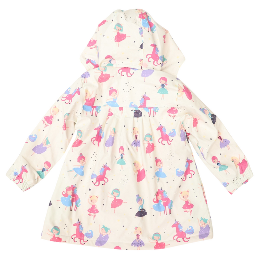 Dancing Unicorn Raincoat Cream