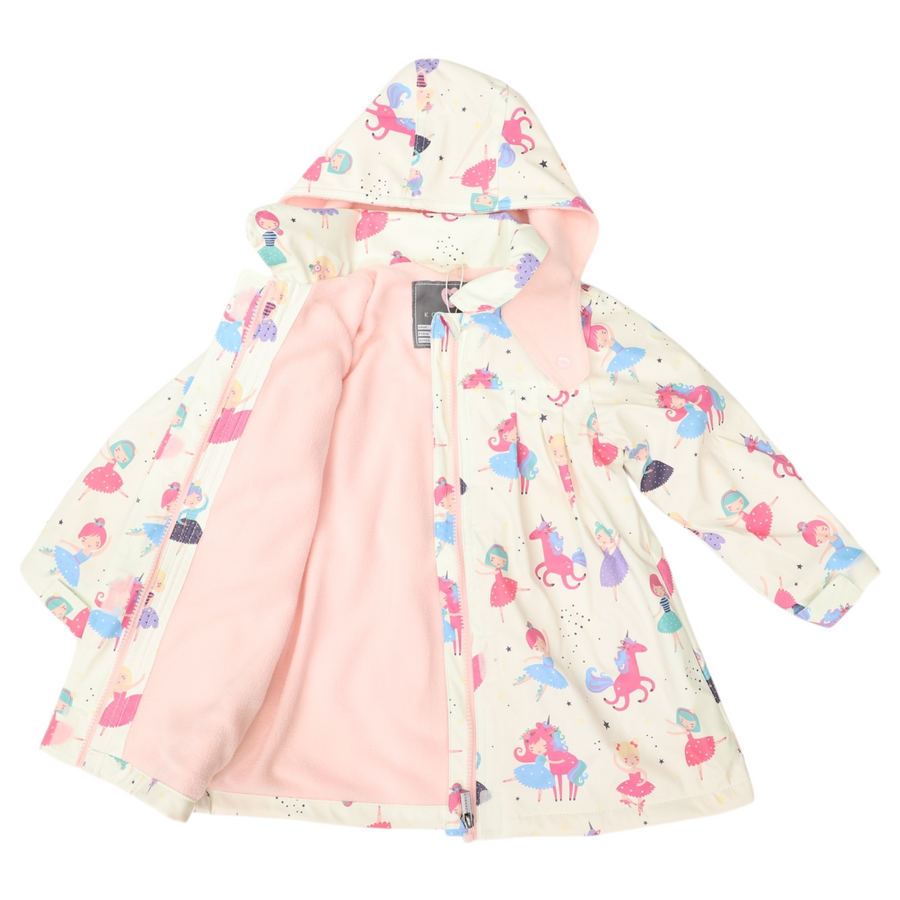 Dancing Unicorn Raincoat Cream