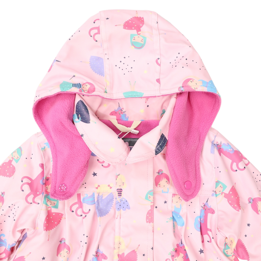 Dancing Unicorn Raincoat Pink