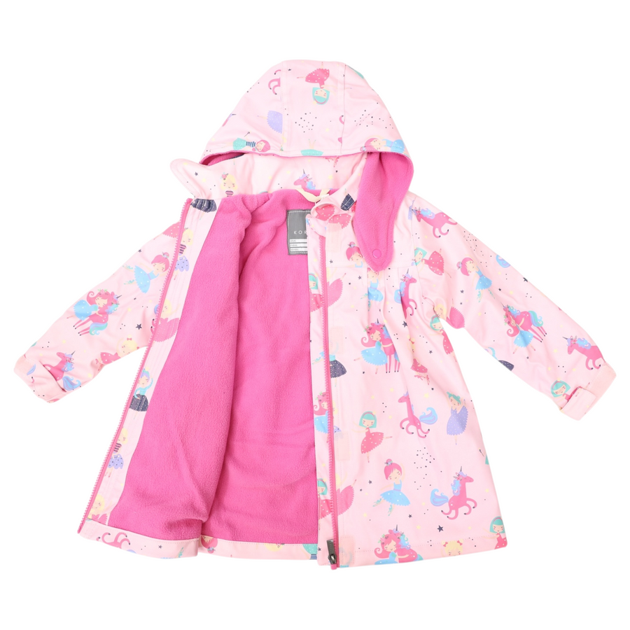 Dancing Unicorn Raincoat Pink