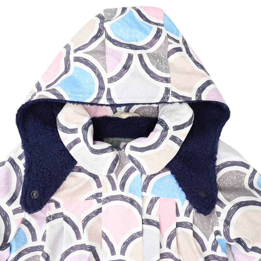 Arch Print Lined Raincoat Blue