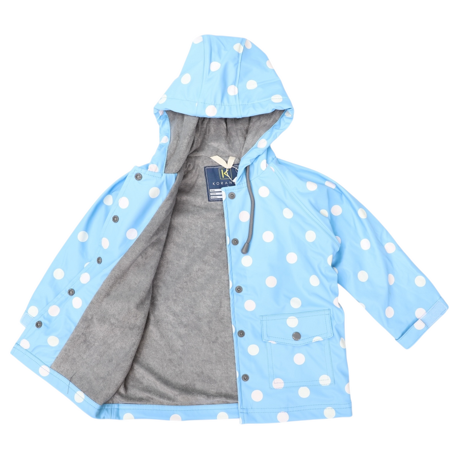 Colour Change Polkadot Raincoat Blue