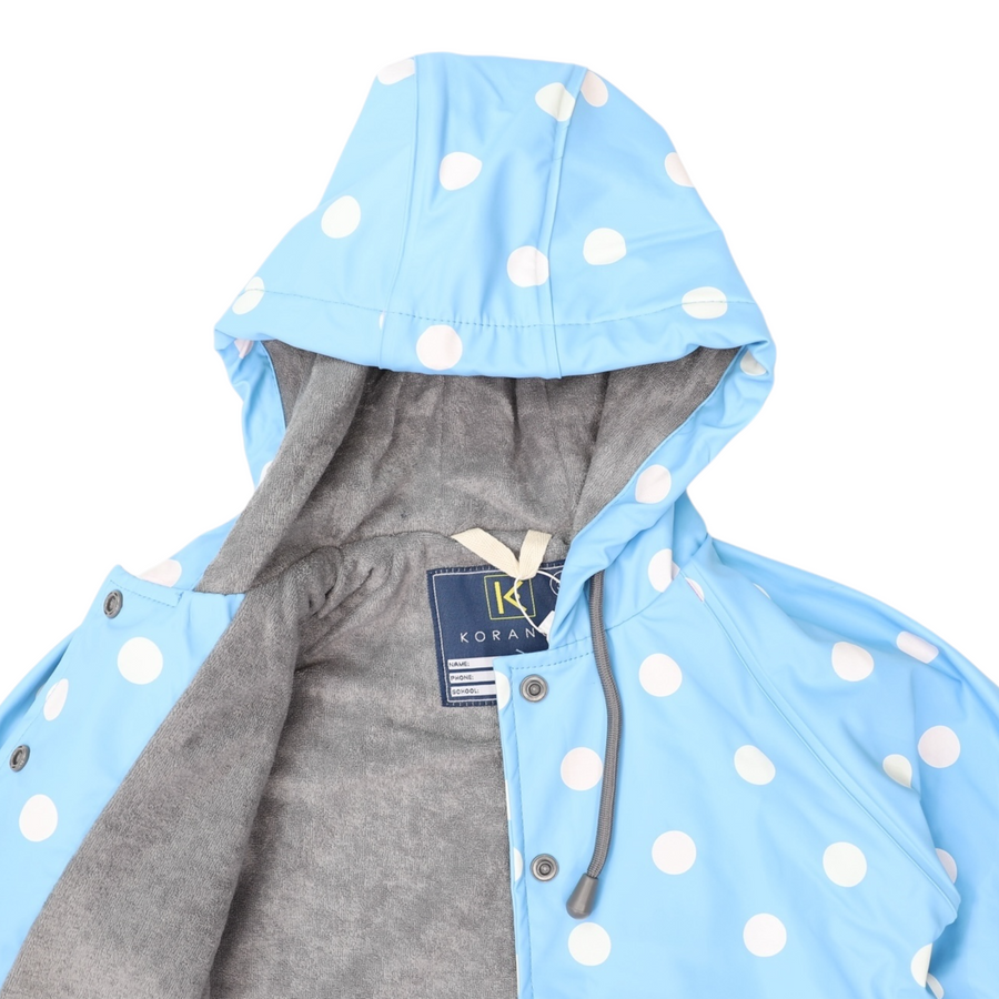 Colour Change Polkadot Raincoat Blue