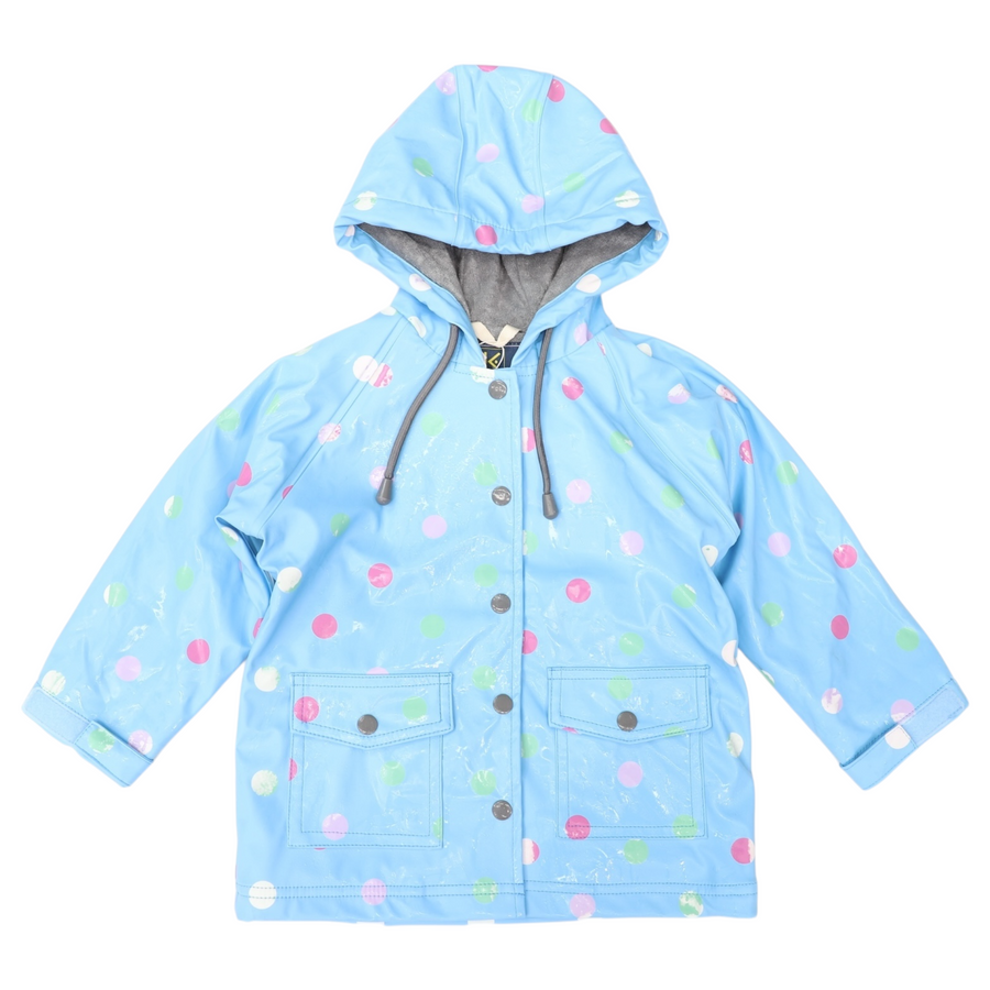 Colour Change Polkadot Raincoat Blue