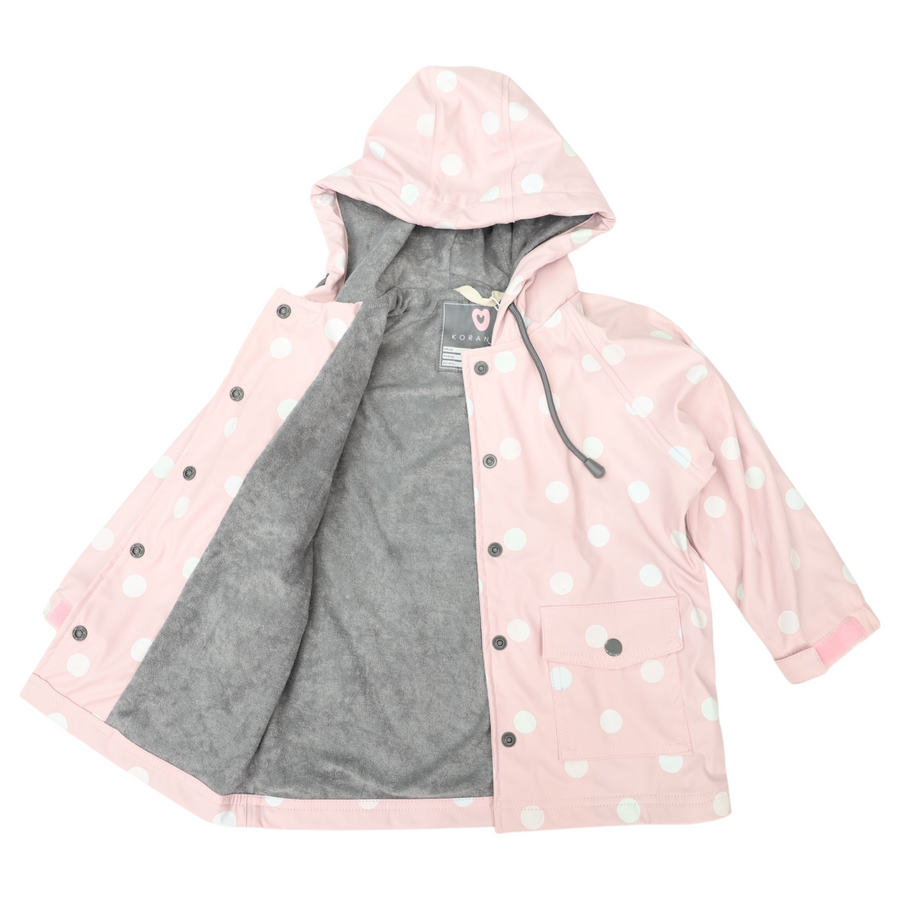 Colour Change Polkadot Raincoat Pink