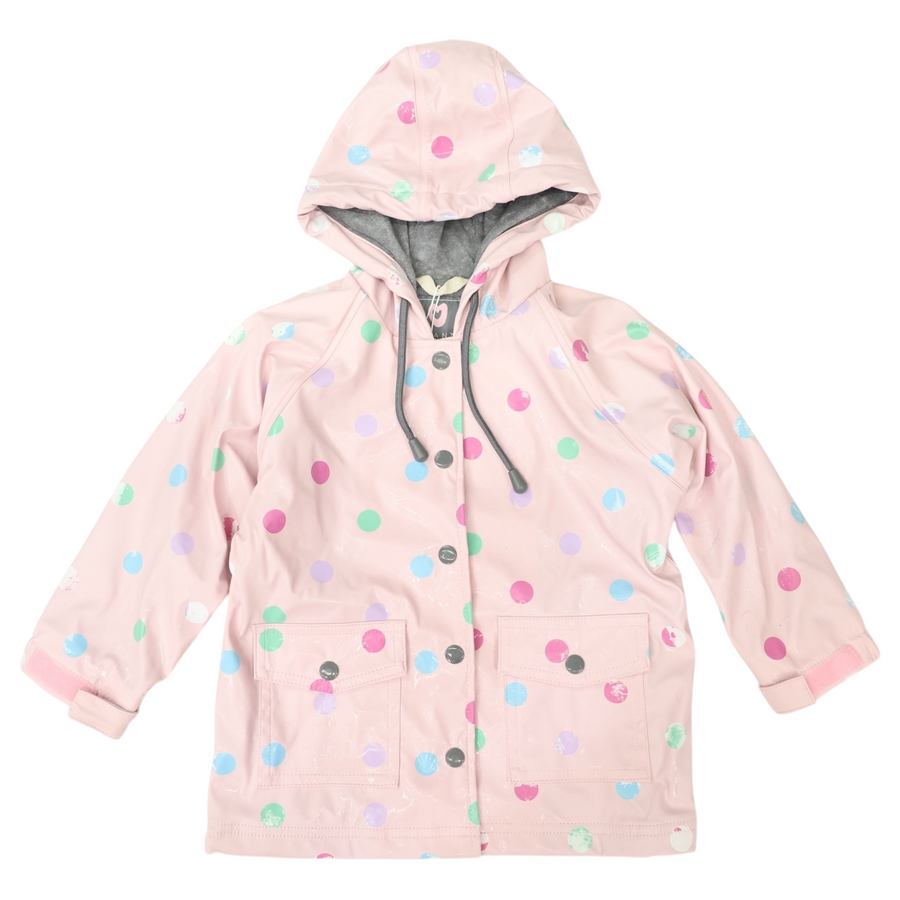 Colour Change Polkadot Raincoat Pink