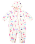 Dancing Unicorns Rain Suit Cream