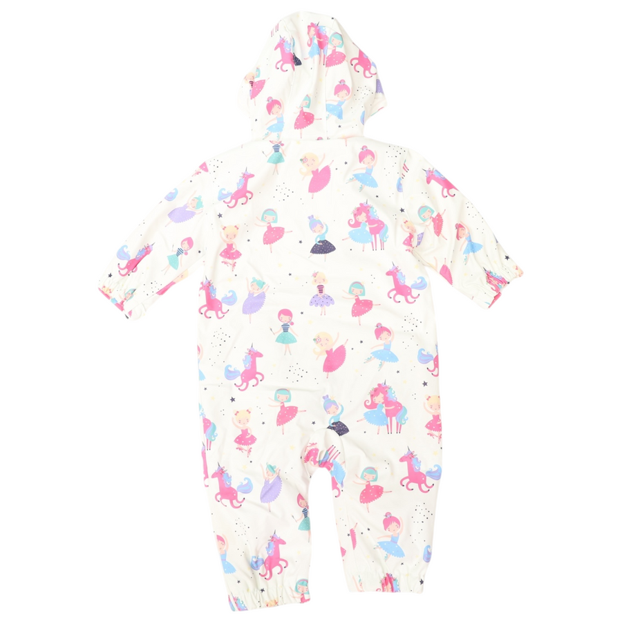 Dancing Unicorns Rain Suit Cream