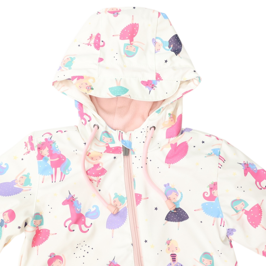 Dancing Unicorns Rain Suit Cream