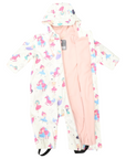 Dancing Unicorns Rain Suit Cream