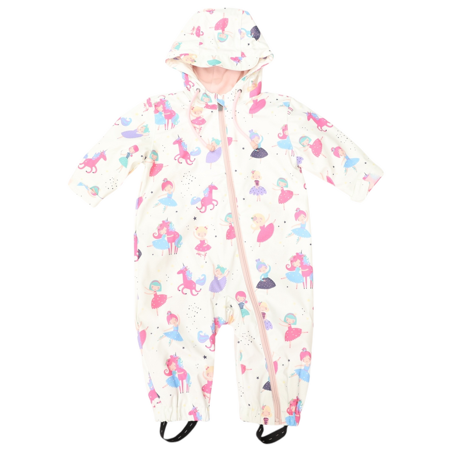 Dancing Unicorns Rain Suit Cream