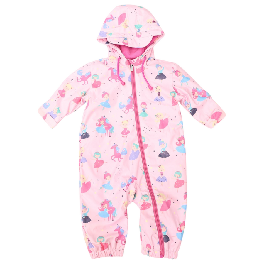 Dancing Unicorns Rain Suit Pink