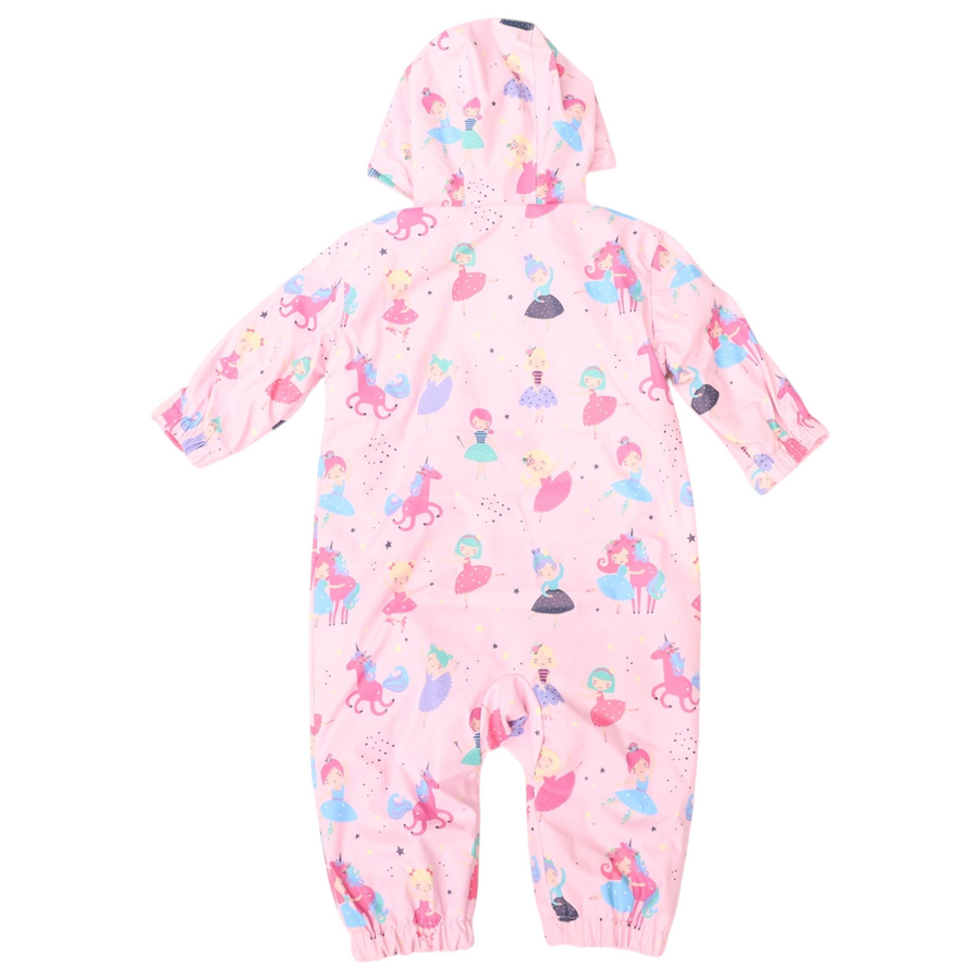 Dancing Unicorns Rain Suit Pink