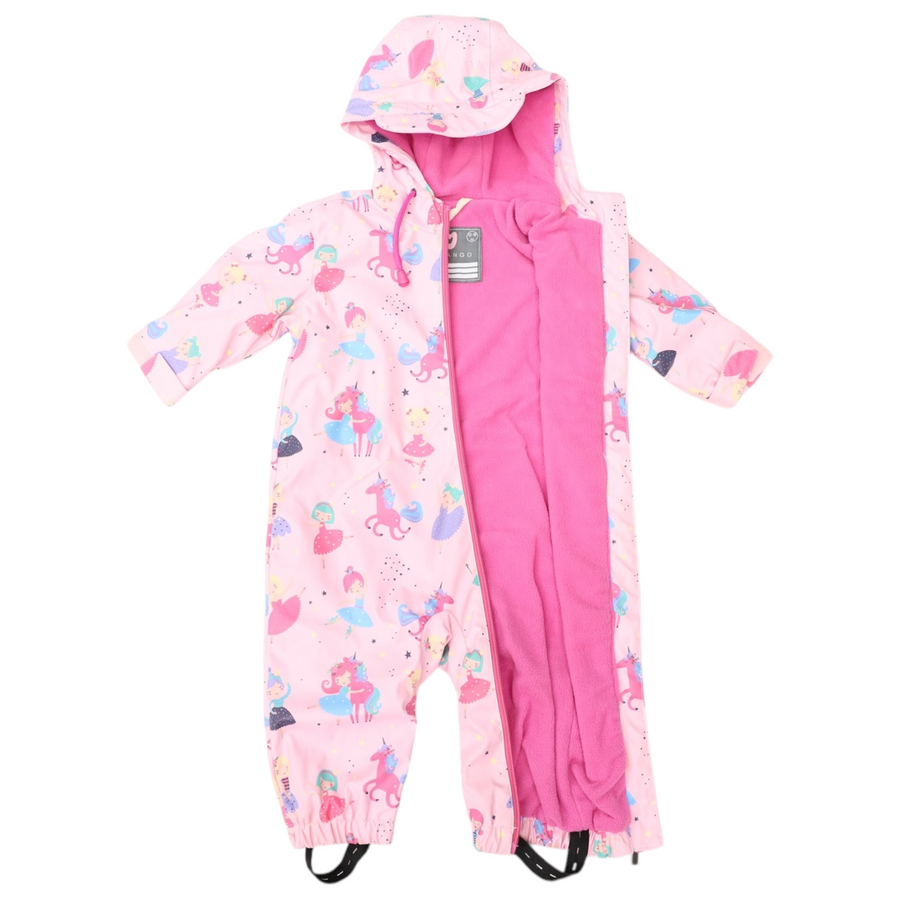 Dancing Unicorns Rain Suit Pink