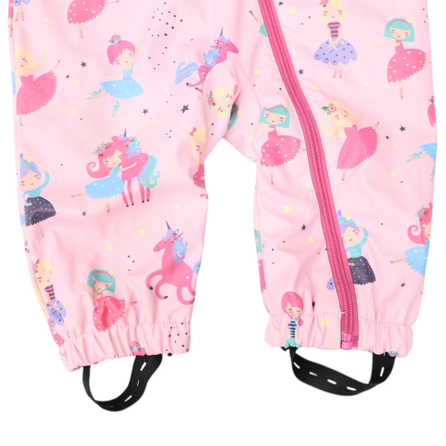 Dancing Unicorns Rain Suit Pink