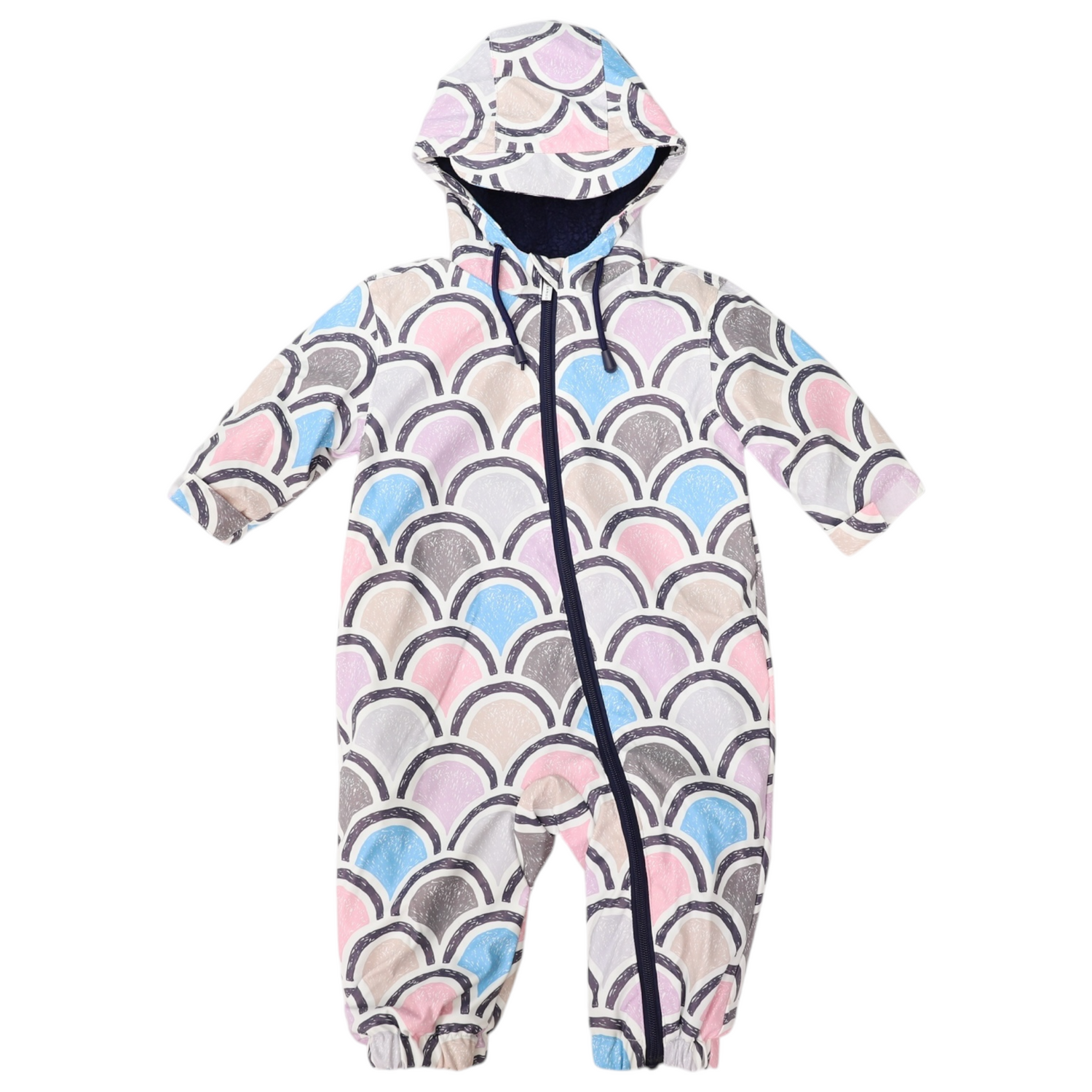 Arch Print Rain Suit Blue