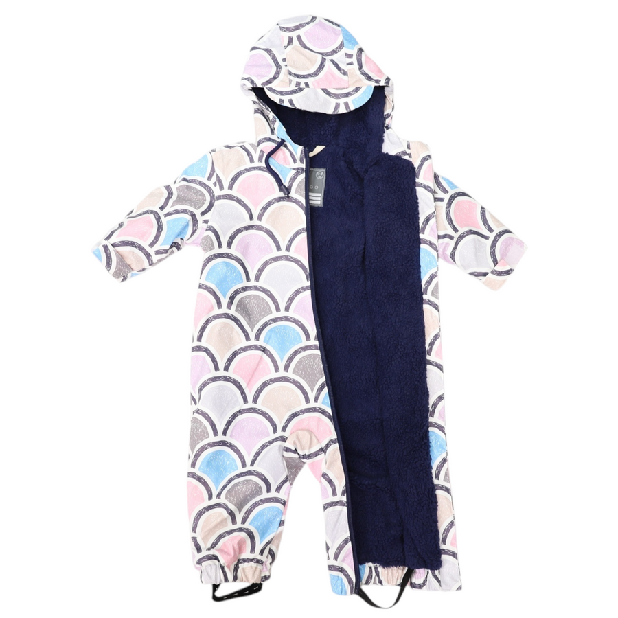 Arch Print Rain Suit Blue