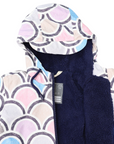 Arch Print Rain Suit Blue