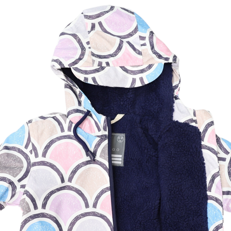 Arch Print Rain Suit Blue