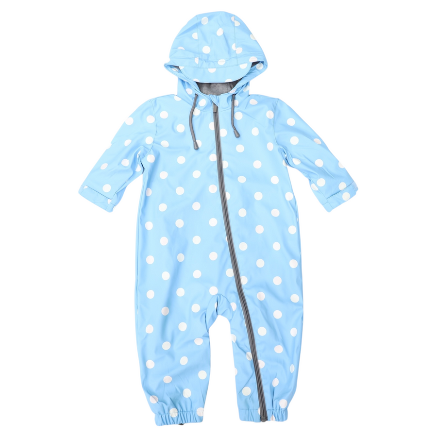 Colour Change Polkadot Rain Suit Blue