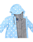 Colour Change Polkadot Rain Suit Blue